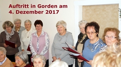 Auftritt in Gorden zur Rentnerweihnachtsfeier