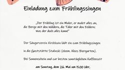 Die Einladung zum Frühlingssingen